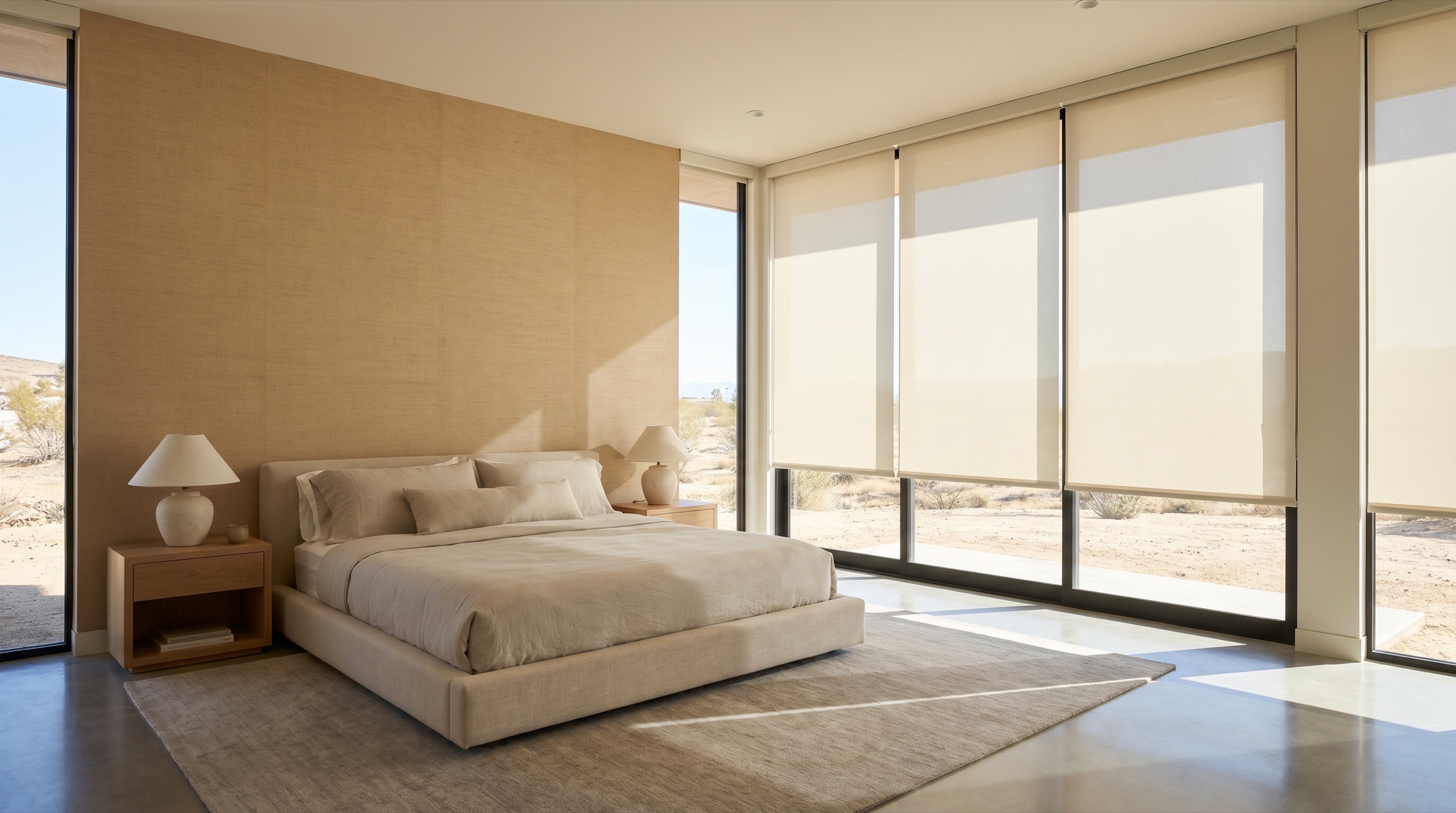 Wallpaper and window treatments in Laughlin