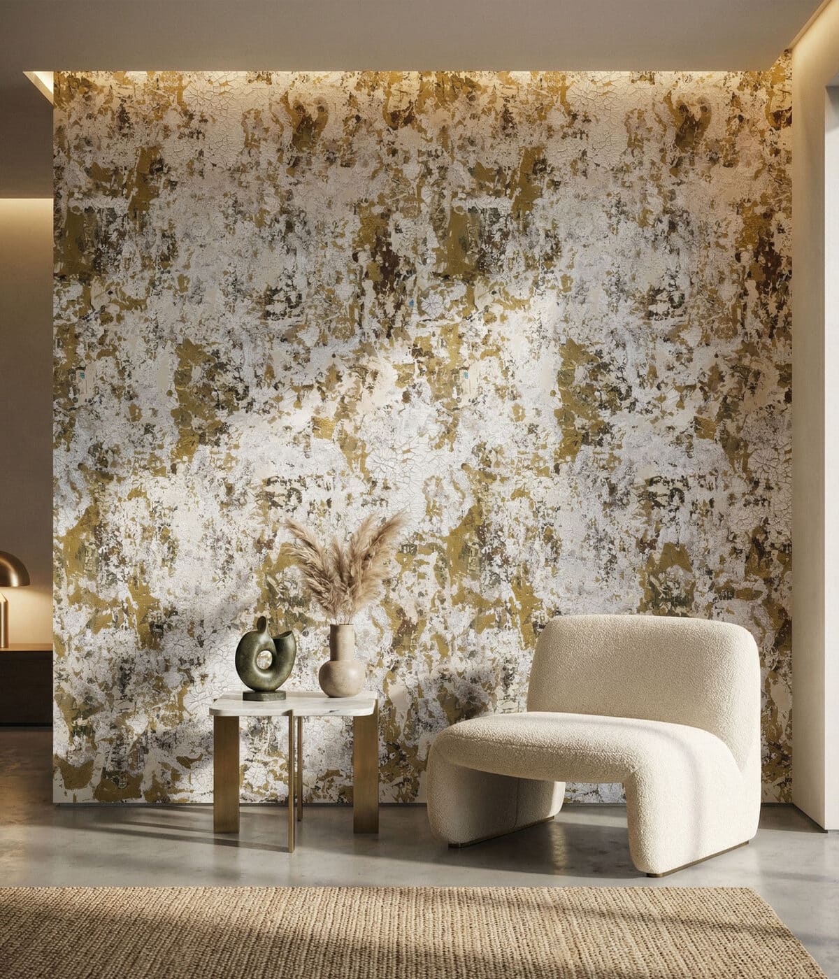 Abstract textured wallcovering